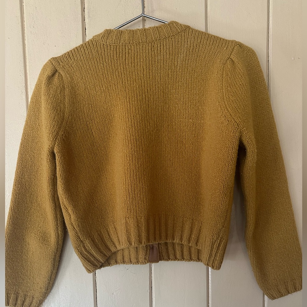 Doen Risette Cardigan Mustard Size Small Wool - Picture 3 of 4